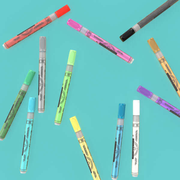 Plata Chalkboards Chalk Markers - Erasable waterproof Paint Pens in Vibrant Metallic Colors 