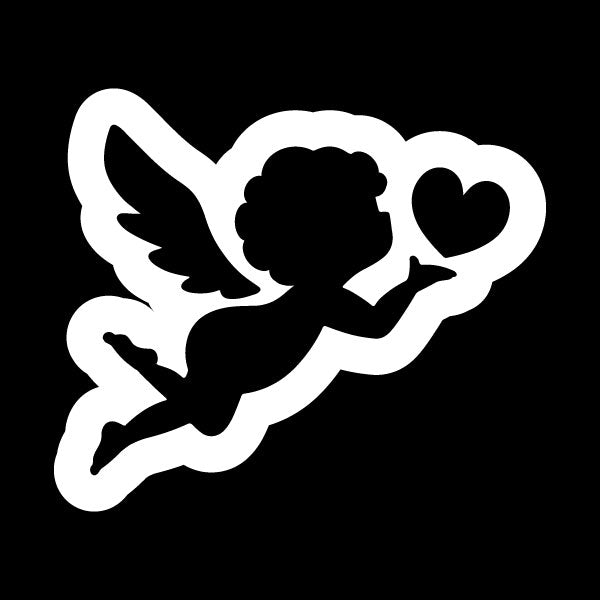 Cupid Stencil- Easy Valentine's Day Chalk Art with Magnetic