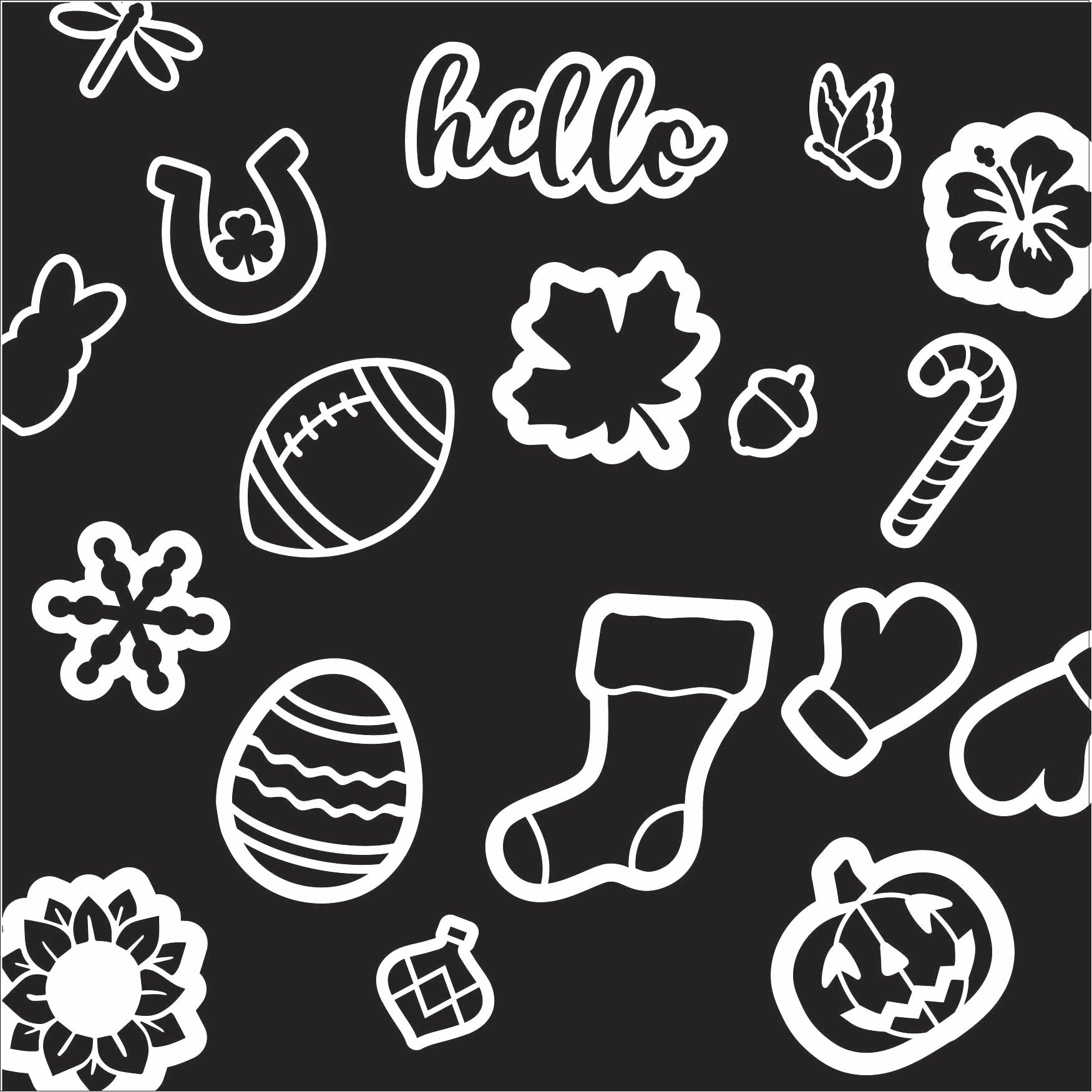 Plata Chalkboards magnetic reusable stencil designs for chalkboard art and chalkboard lettering for easy holiday crafts