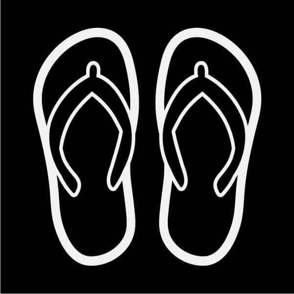 Flip Flop chalkboard stencils for crafting summer chalkboards or beach themed chalkboards