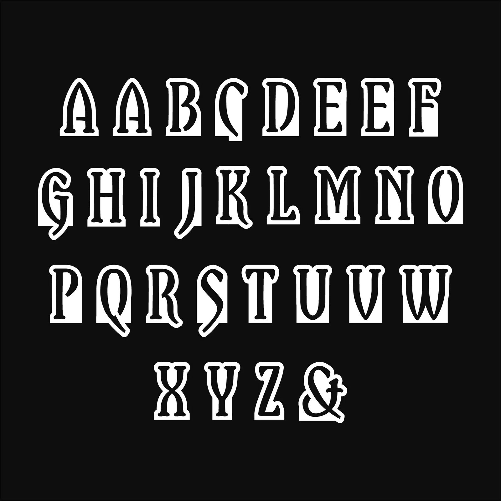 Halloween Letter Stencils - Plata Chalkboards