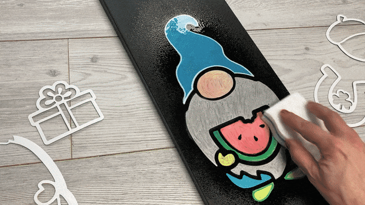 How to clean your chalkboard- use a Magic eraser or eraser sponge to remove chalkboard markers, them wipe with a soft cloth