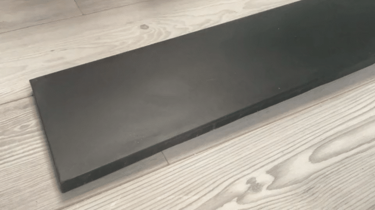 Gif of placing letter stencils on board to craft a welcome sign with magnetic chalkboard stencils on a large 5 ft chalkboard