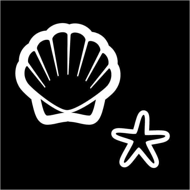 Sea Shell Beach Stencils - Plata Chalkboards