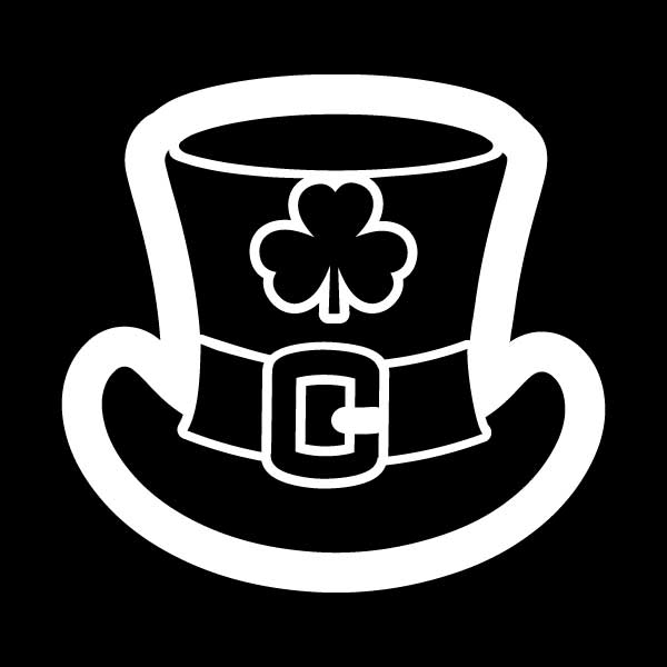 Leprechaun hat chalkboard stencil for St. Patrick's Day crafts