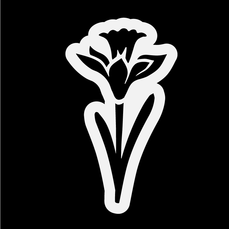 Magnetic daffodil spring flower stencil for chalkboards with leaves and stem for crafting a decorative spring chalkboard 
