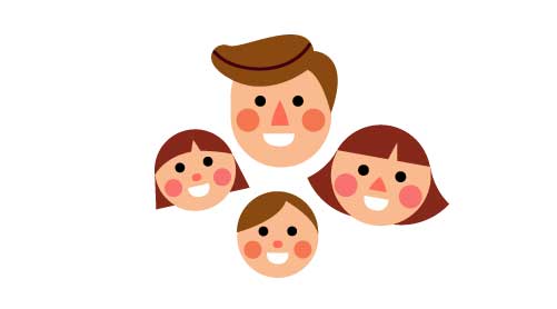 Family business icon of a Mother, Father, boy and girl 