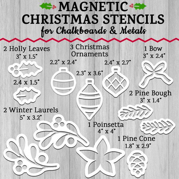 🧲 Magnetic Christmas Stencils | Easy Christmas Chalkboards - Plata ...