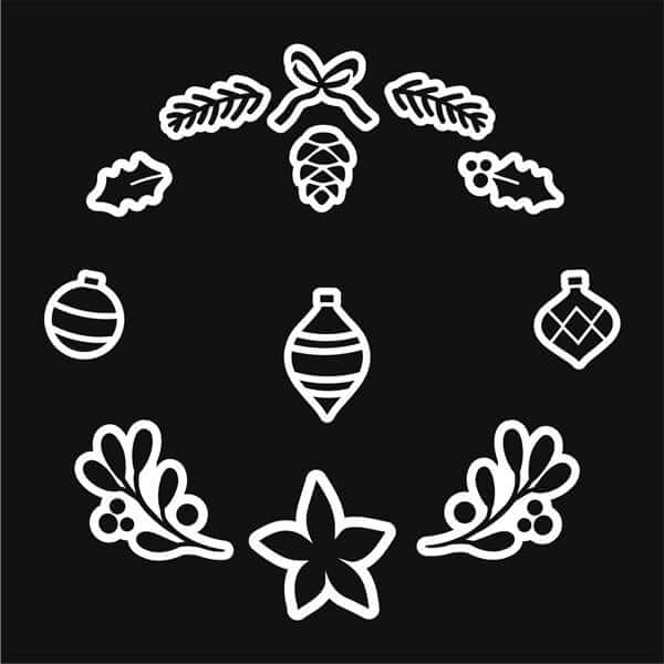Christmas Chalkboard Stencils - Plata Chalkboards