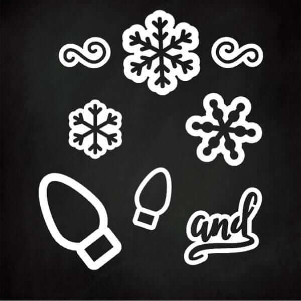 Winter Holiday Chalkboard Stencils - Plata Chalkboards