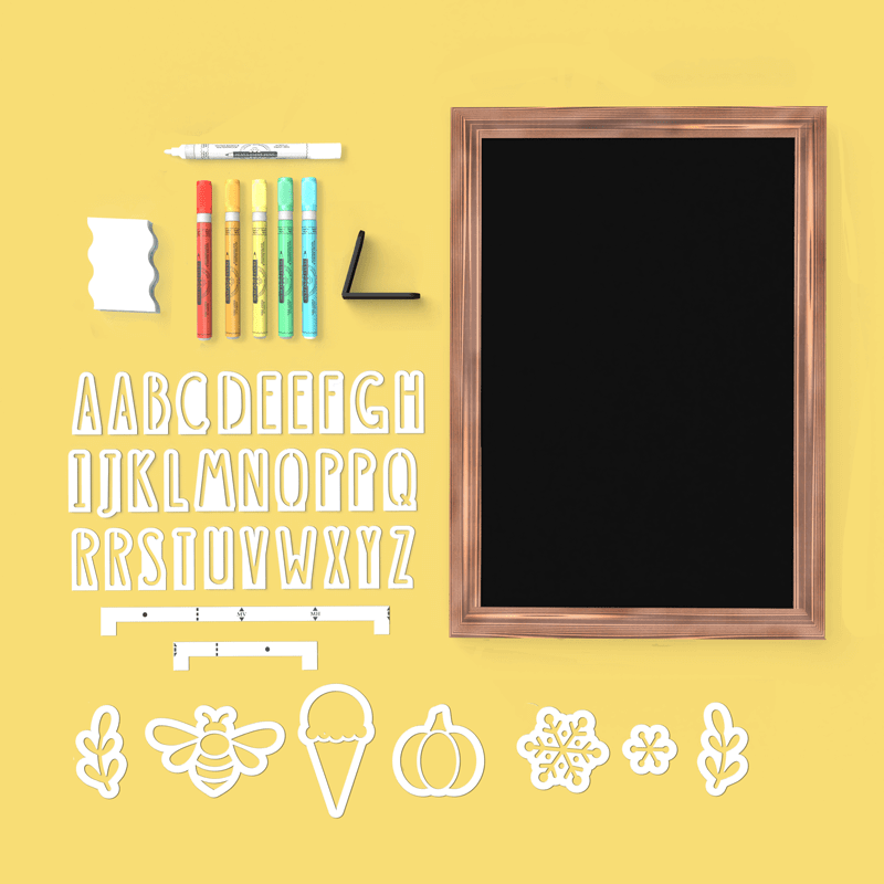 Framed Chalkboard & Stencil Craft Kit