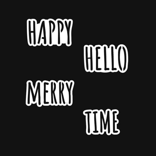 Capital Greeting Word Stencils